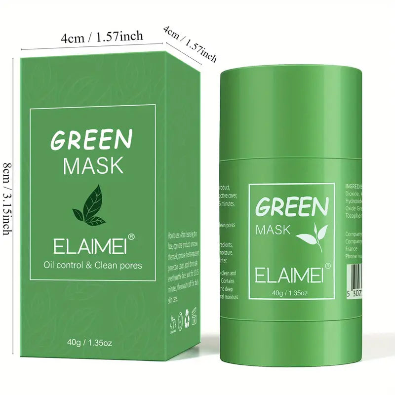 ELAIMEI 3-piece green tea cleansing solid mask sti