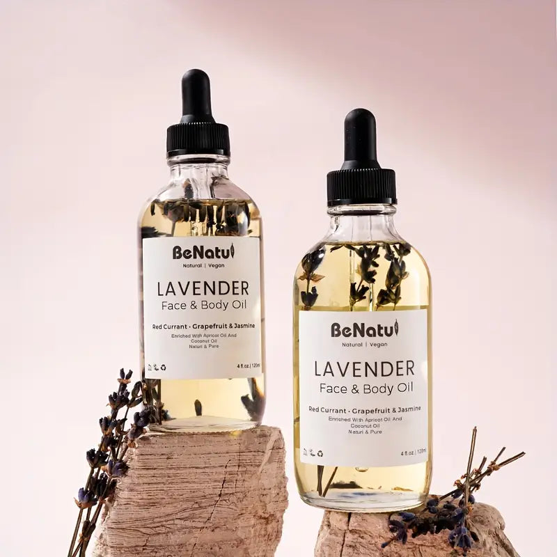 4.06oz Lavender Face & Body Oil For Massage, Skinc